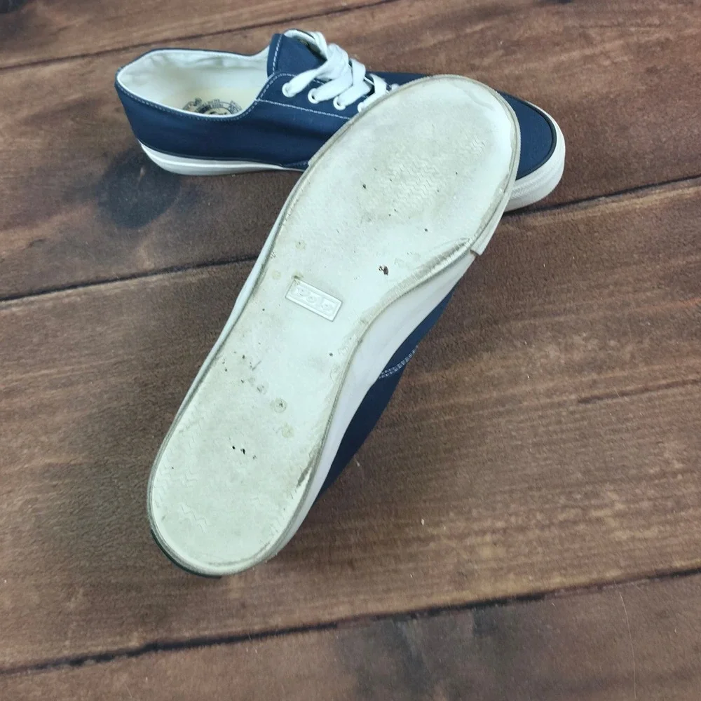 Polo Ralph Lauren Keaton V2 Sneakers Mens 11 Navy Good Canvas Low Top Shoes
